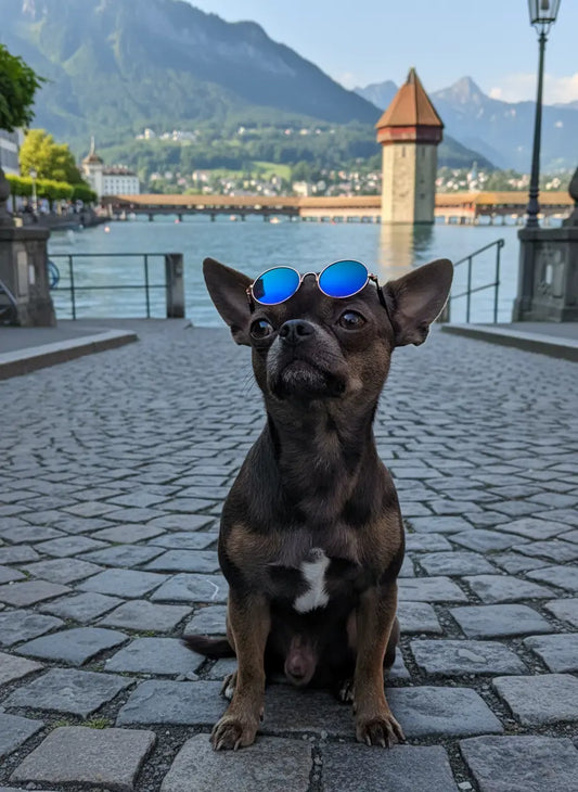 Hündli Hundebrille – rund & verspiegelt