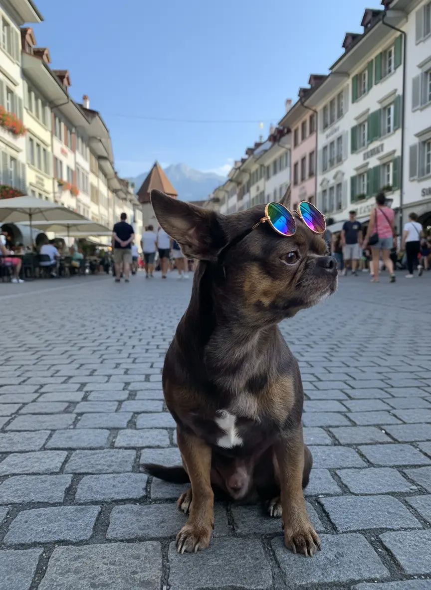 Hündli Hundebrille – rund & verspiegelt