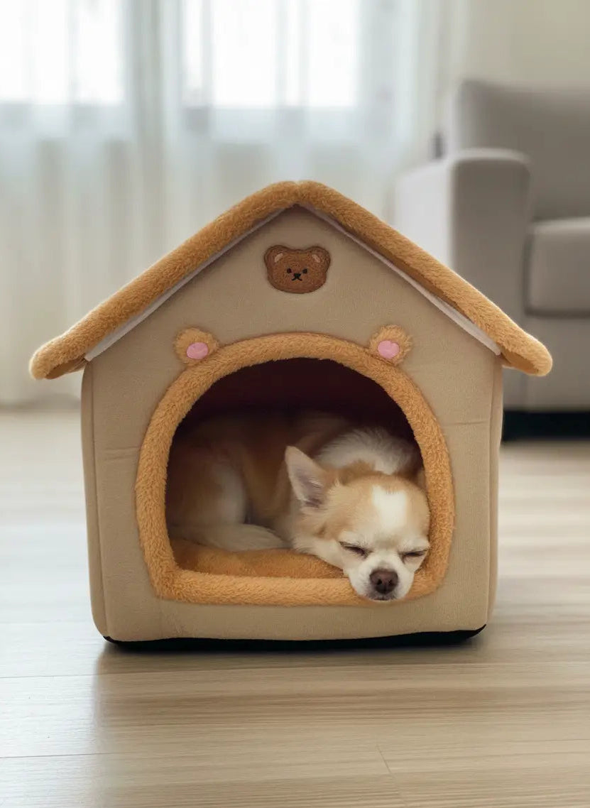 Plüsch-Haus für Hunde – weiches Hundebett – Hündli