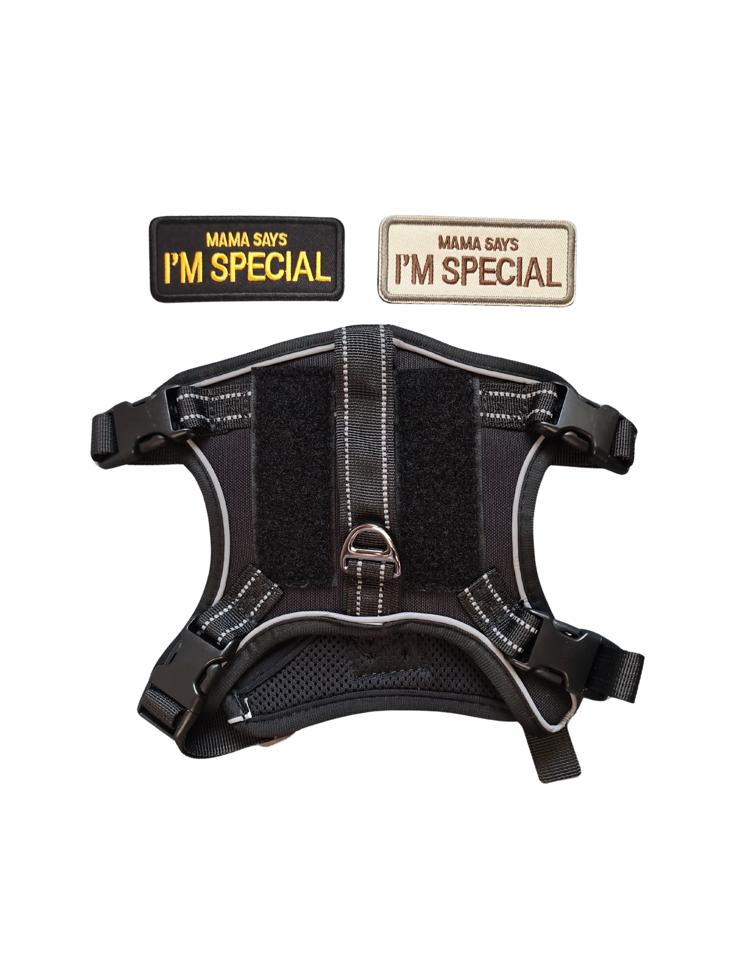 Hundegeschirr mit Griff und Klettaufnähern