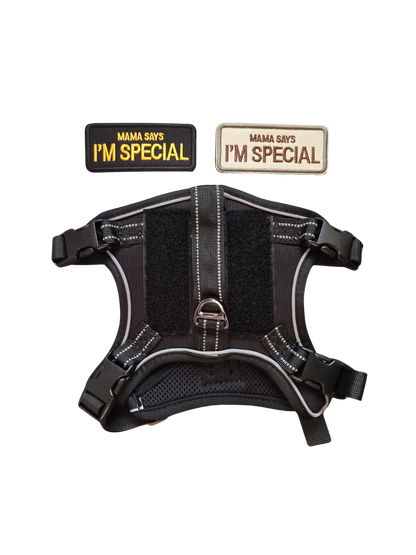 Hundegeschirr mit Griff und Klettaufnähern