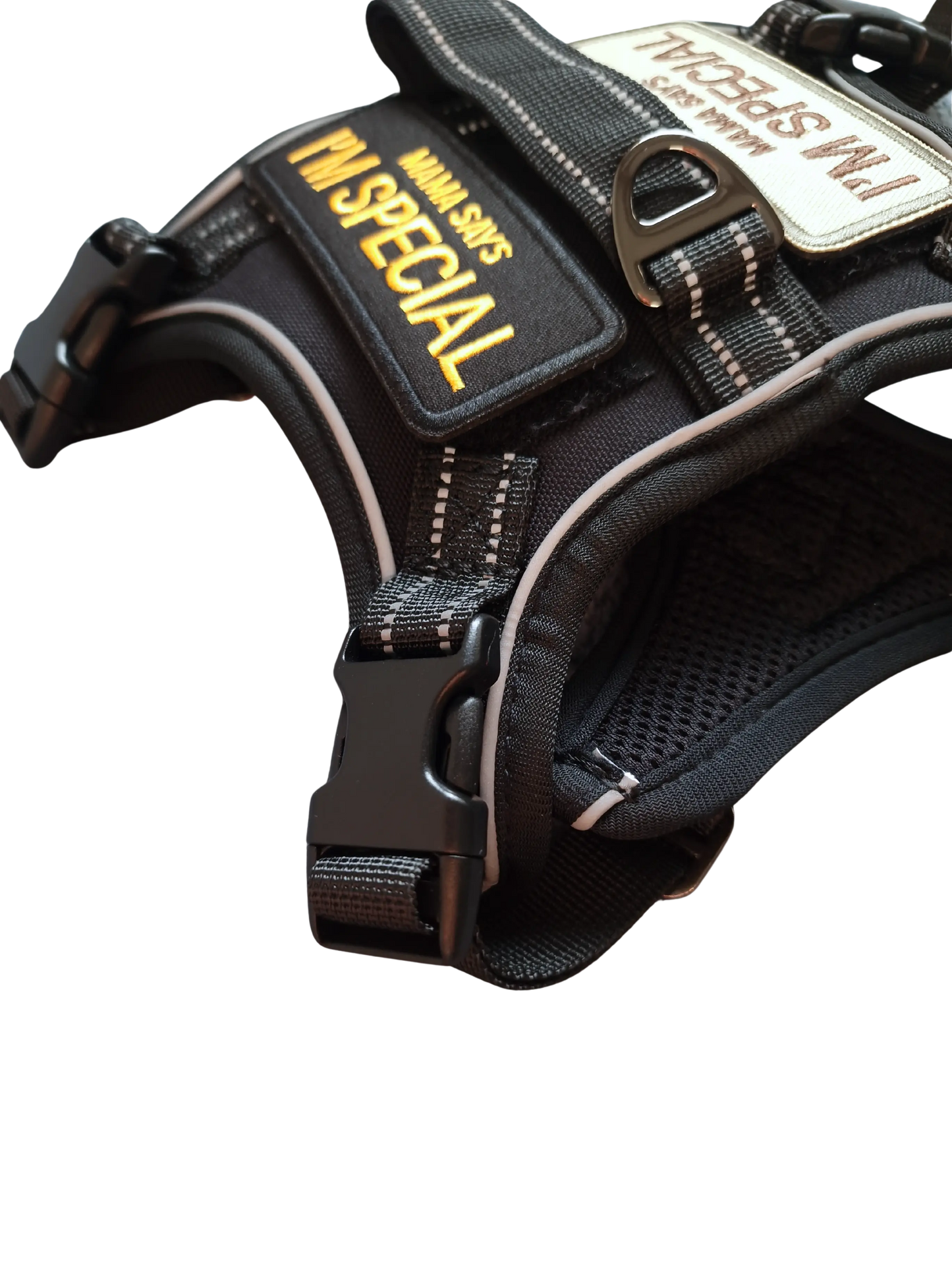 Hundegeschirr mit Griff und Klettaufnähern