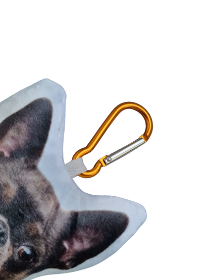 Hündli Mini-Fotokissen mit Karabiner 20cm